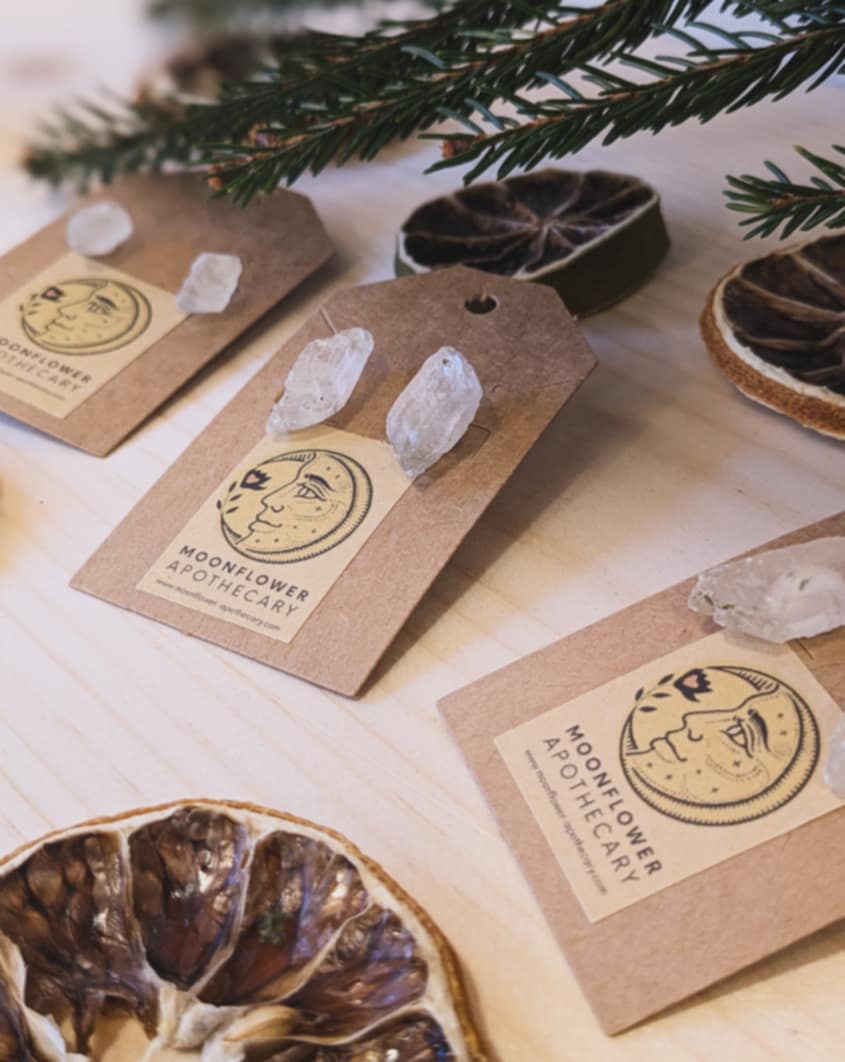 Ohio Selenite Stud Earrings