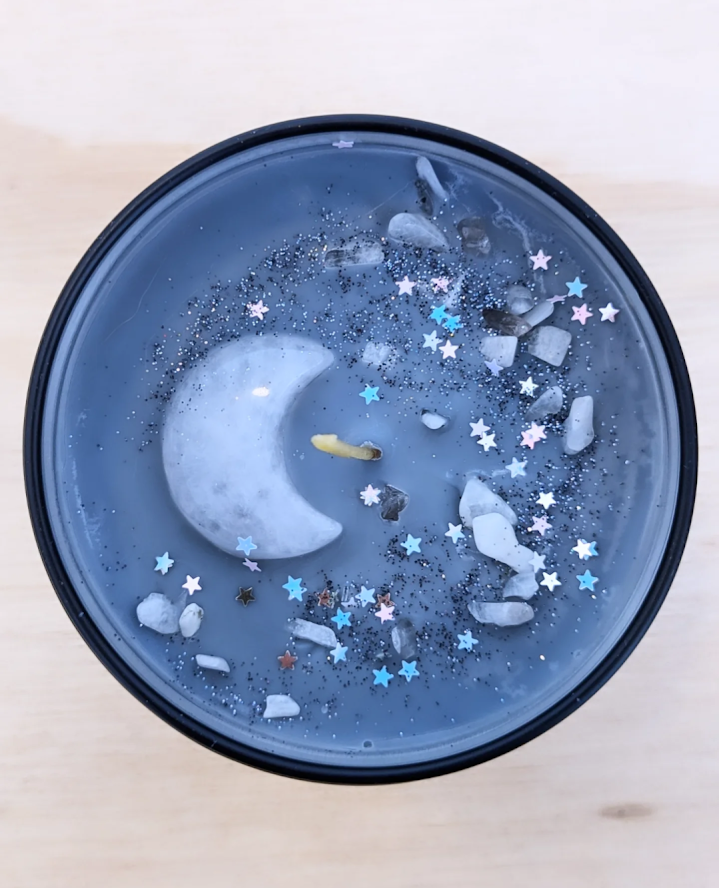 Crystal Moon Candle