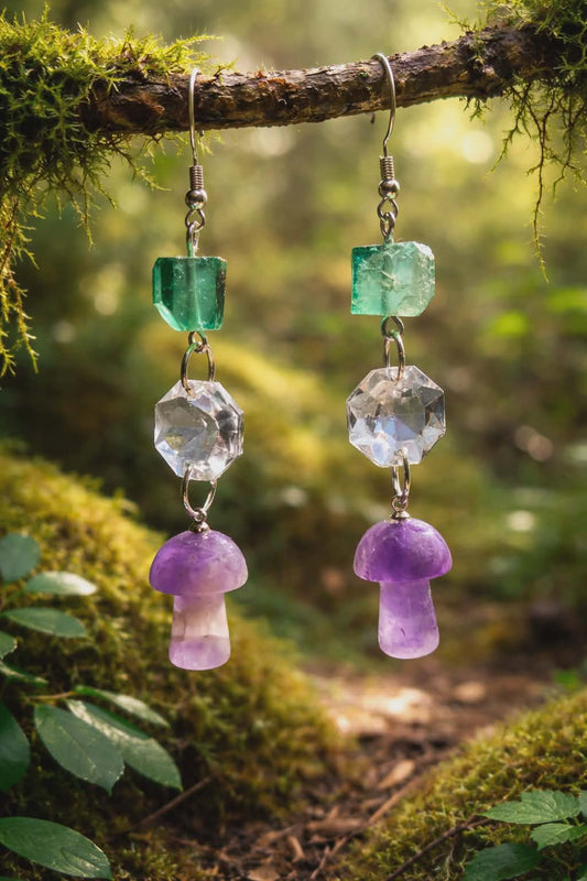 Aquarius Mushroom Earrings
