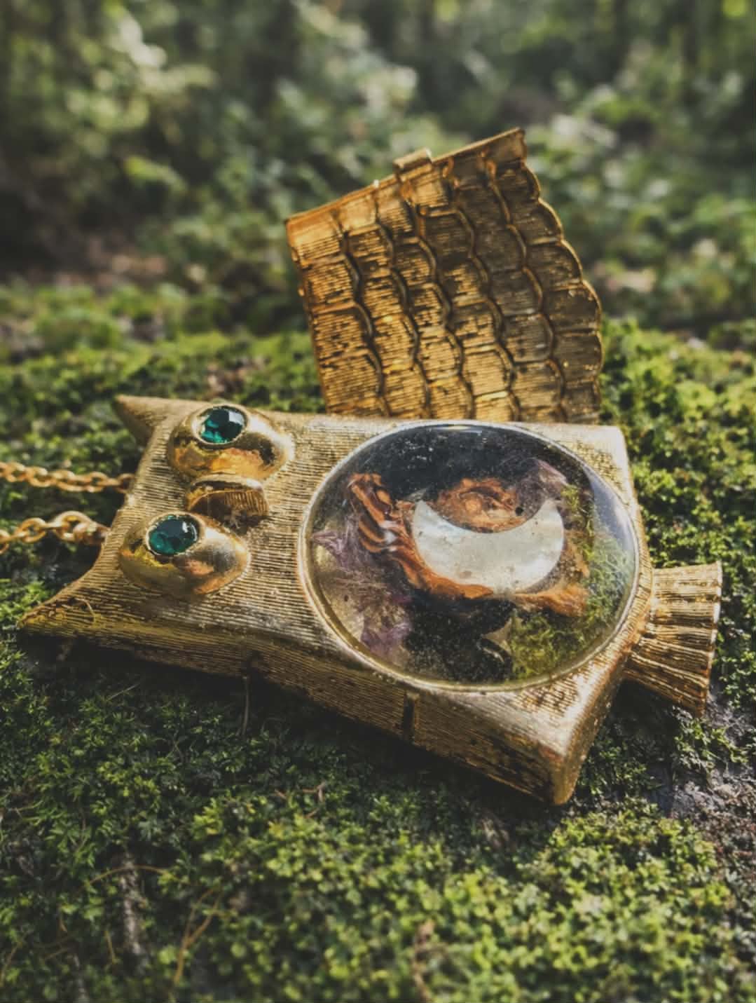Moon Owl Locket