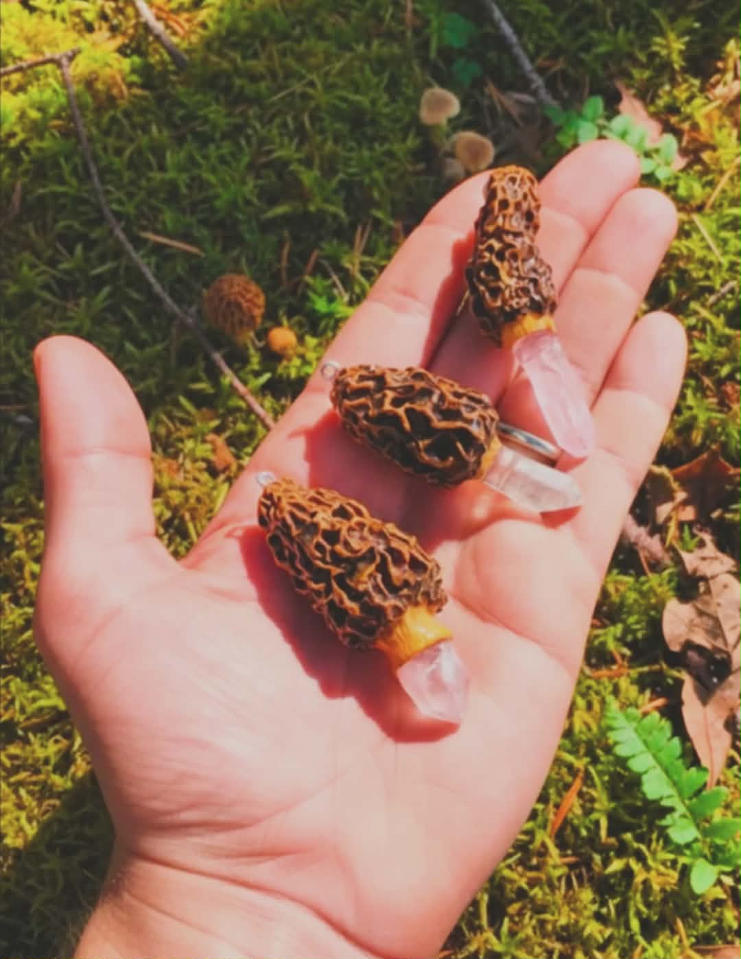 Morel Mushroom Pendant